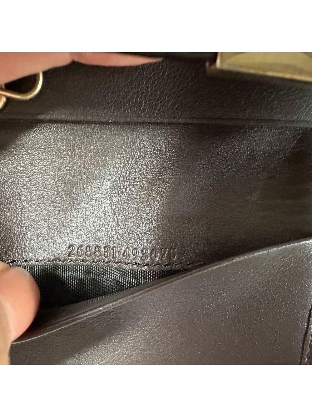 AUTHENTIC GUCCI SHIMA GG LOGO BROWN LEATHER 6 RING KEYCASE TRIFOLD WALLET - Picture 12 of 15